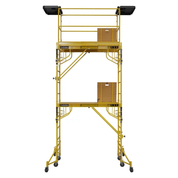 Front view of 12ft Deluxe Multifunction Bakers Scaffold Tower