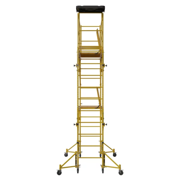 Side view of 12ft Deluxe Multifunction Bakers Scaffold Tower