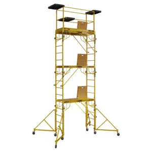 18ft Deluxe Multifunction Bakers Scaffold Tower angle view