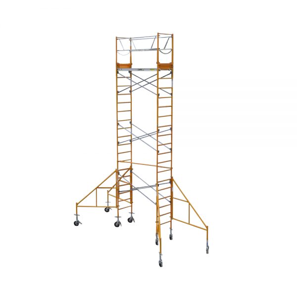 19' Deluxe Rolling Narrow Bakers Scaffold Tower