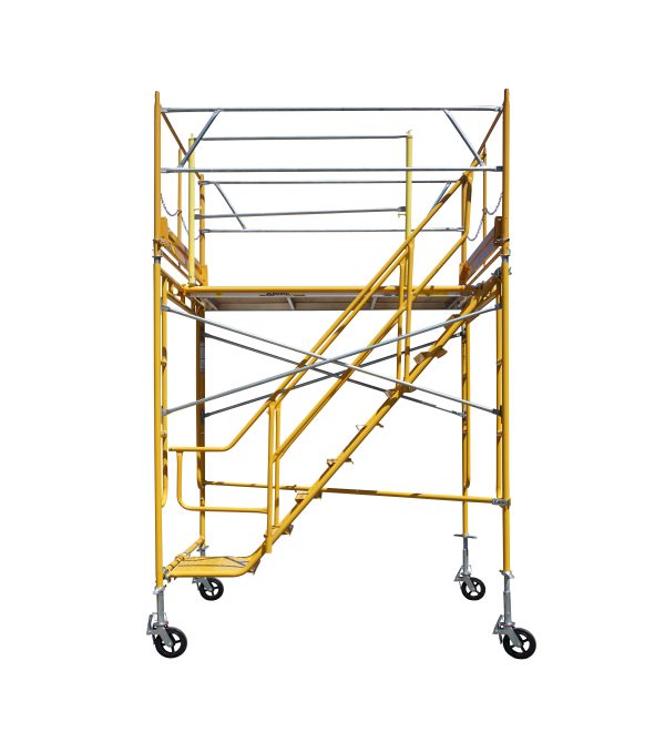 7ft Deluxe Rolling Scaffolding Tower with Internal Stairs