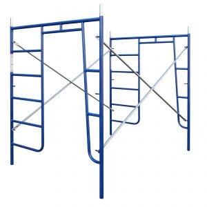 S-Style 5' X 6'4" Walkthru Scaffolding w/ Built-In Ladder Set w/ 7' Bracing