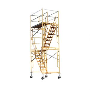 14' Deluxe Rolling Scaffolding Tower w/ Internal Stairs
