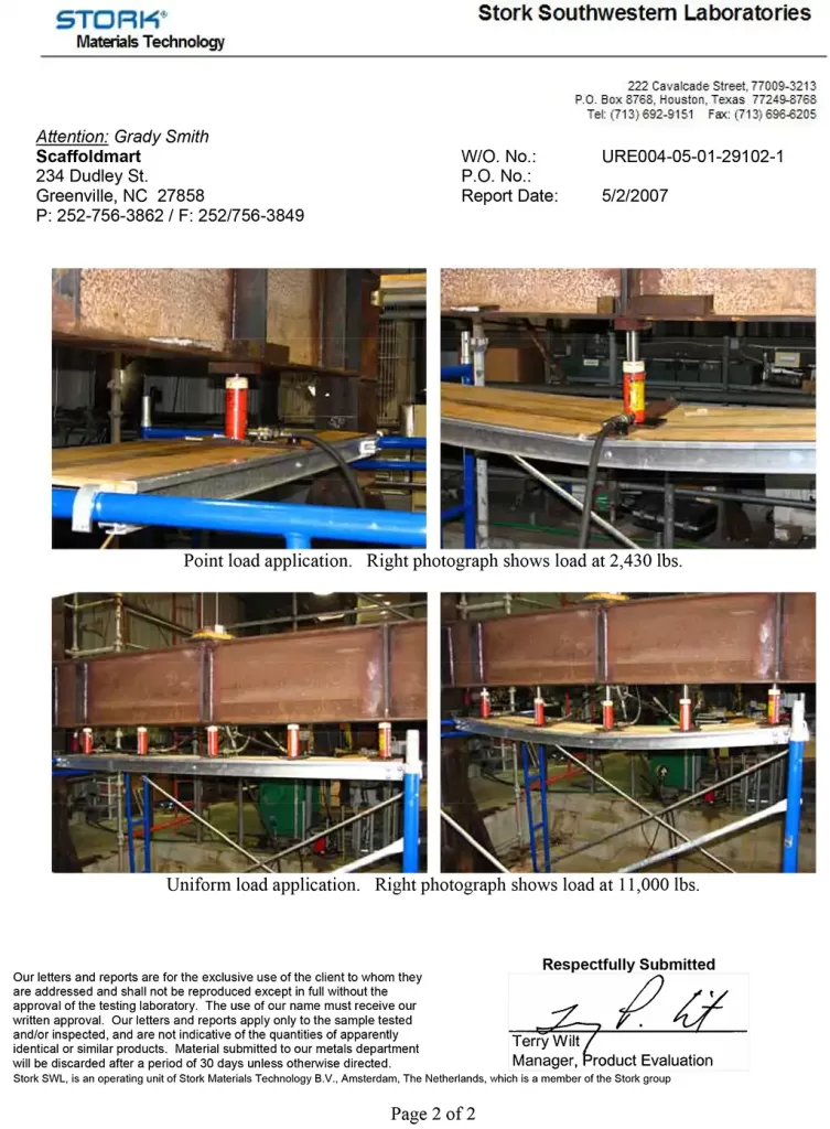 Walkboard Load Test 1 page 2