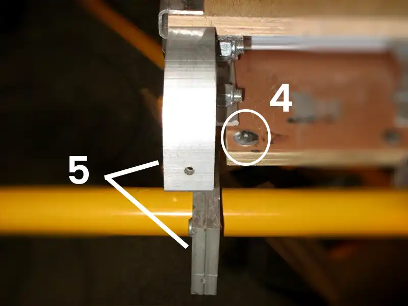 Walkboard hooks compared from the front.