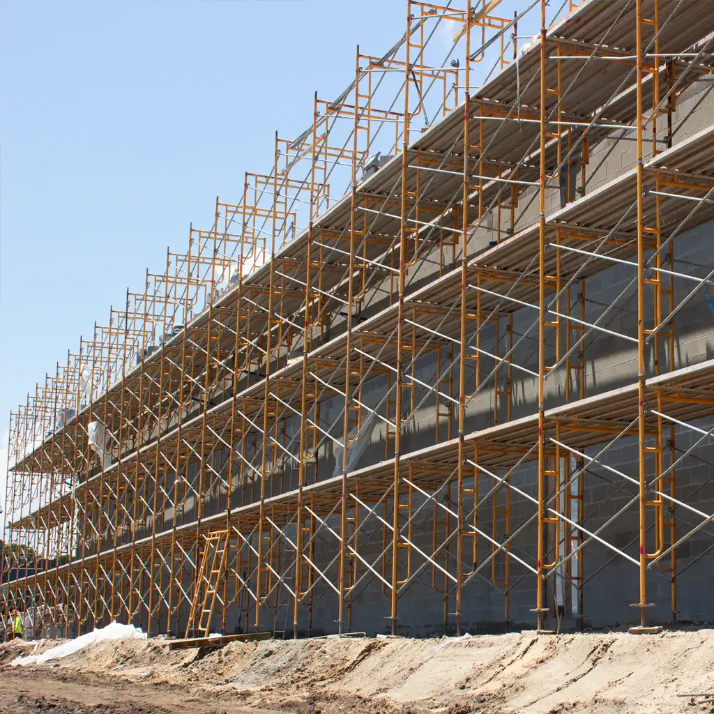 Walkthrough Scaffolding Towers on a job site.